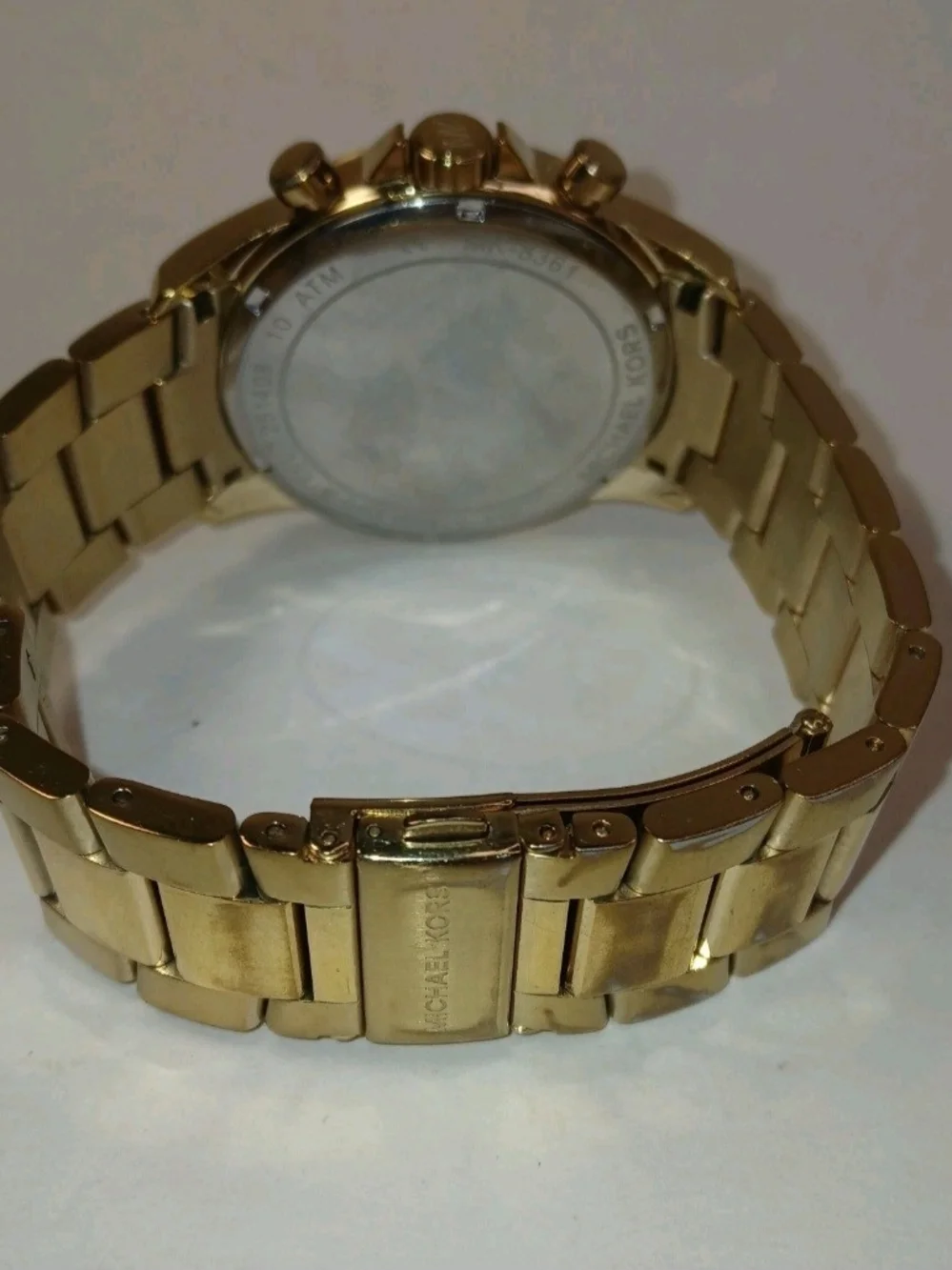 Michael Kors MK8361 Gage Black Dial Gold Tone Stainless Chronograph Men's Watch